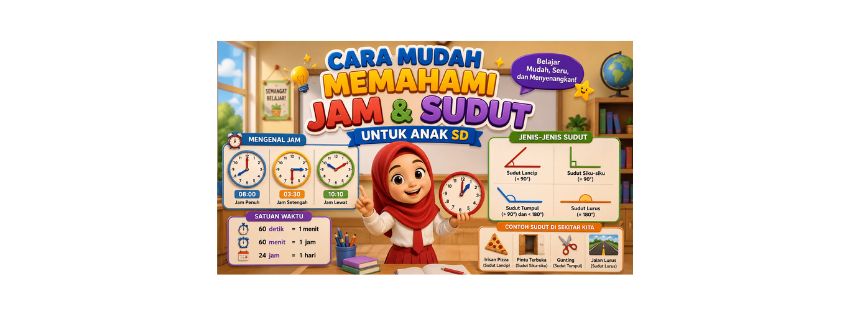 ⏰📚 Cara Mudah Memahami Jam dan Sudut untuk Anak SD