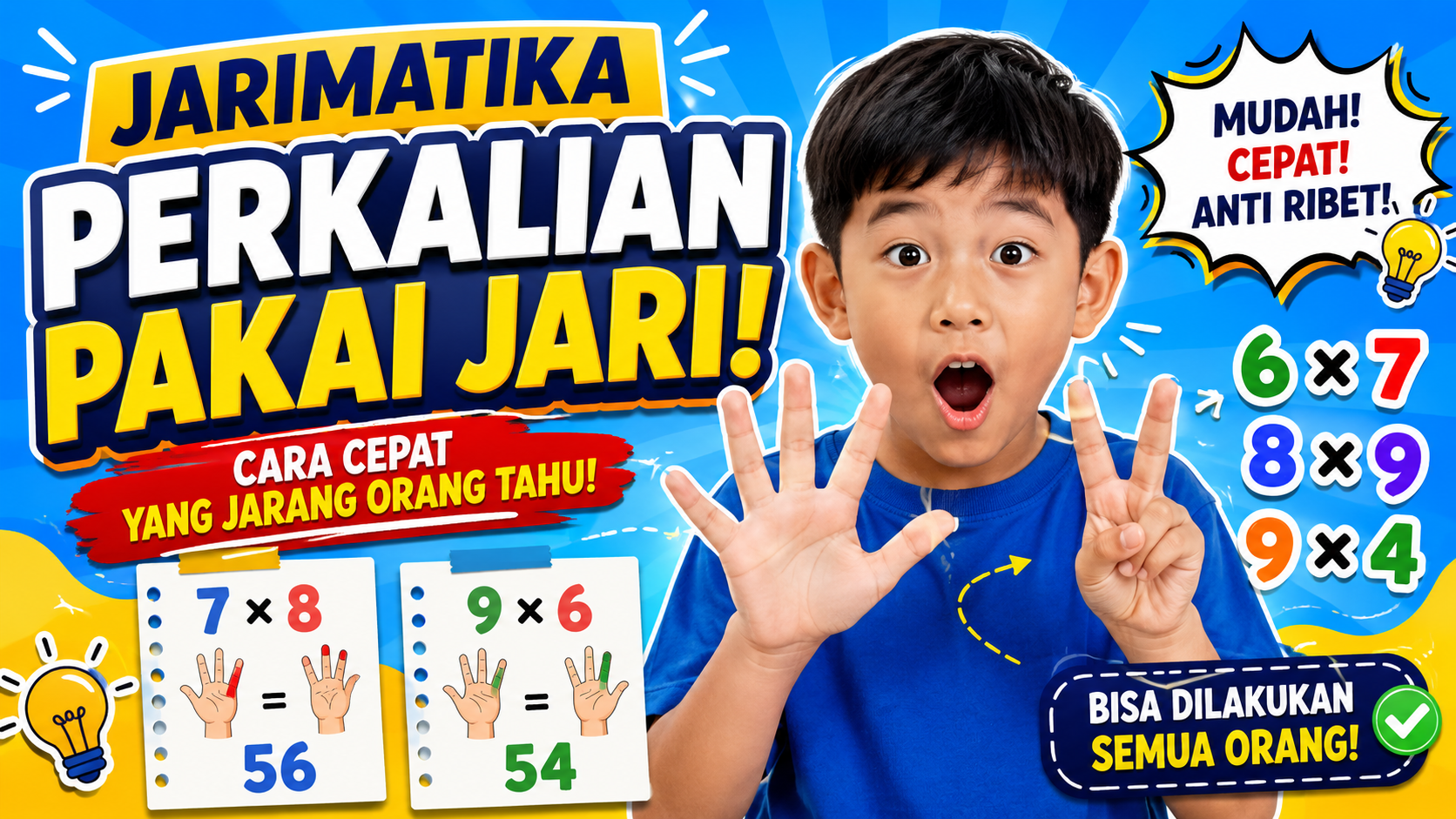 Jarimatika = Perkalian dengan jari yang jarang orang tahu